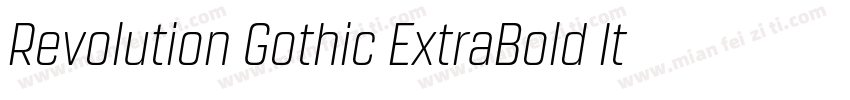 Revolution Gothic ExtraBold It Regu字体转换